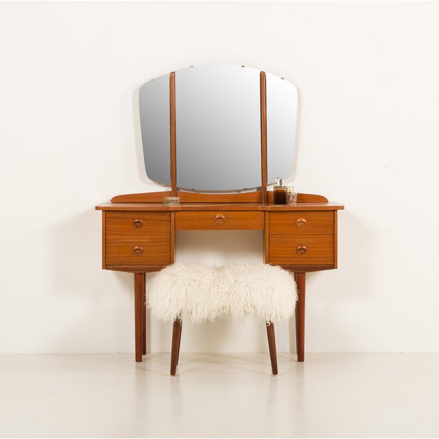 Mid-Century Modern Mid-Century Scandinavian Dressing Table in Teak, Norway, 1970s For Sale - Image 3 of 14