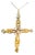 Antique 1900s 18k Gold Cross Pendant With Diamonds & Pearls For Sale