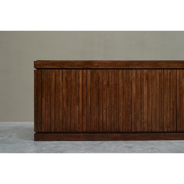 Gold Freestanding Sideboard in Oak, Belgium, 1970 For Sale - Image 8 of 17
