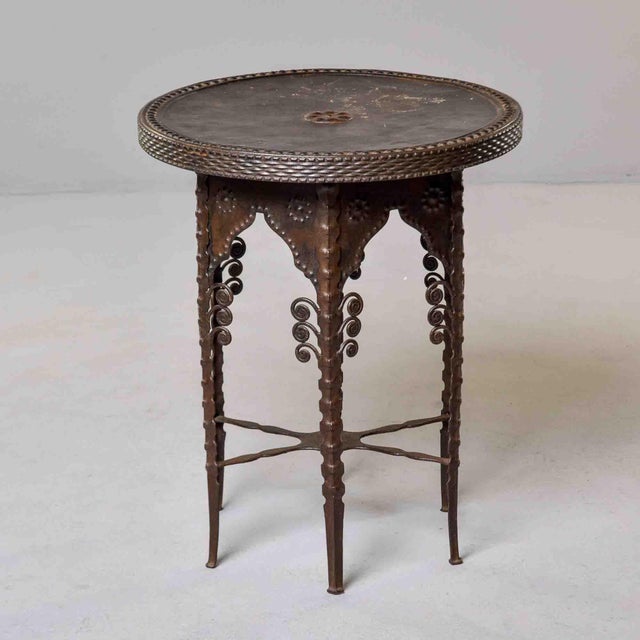 Early 20th Century French Metal Side or Garden Table For Sale - Image 10 of 12