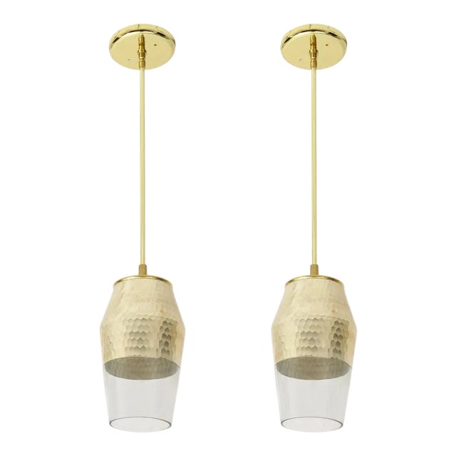 Honeycomb Pendant Lights - a Pair For Sale