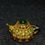 Late 19th Century Set of 3 Gilt Bronze Miniature Teapots With Gemstones and Box For Sale In Los Angeles - Image 6 of 9