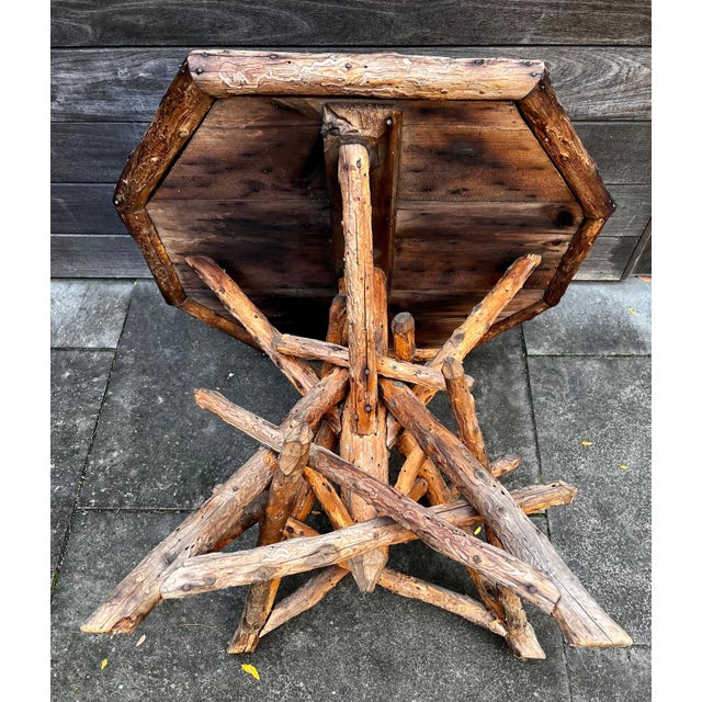 American Rustic Adirondack Twig Side Table For Sale - Image 12 of 12