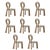 Brown Mary Dining Chairs by Ottiu, Set of 8 For Sale - Image 8 of 8