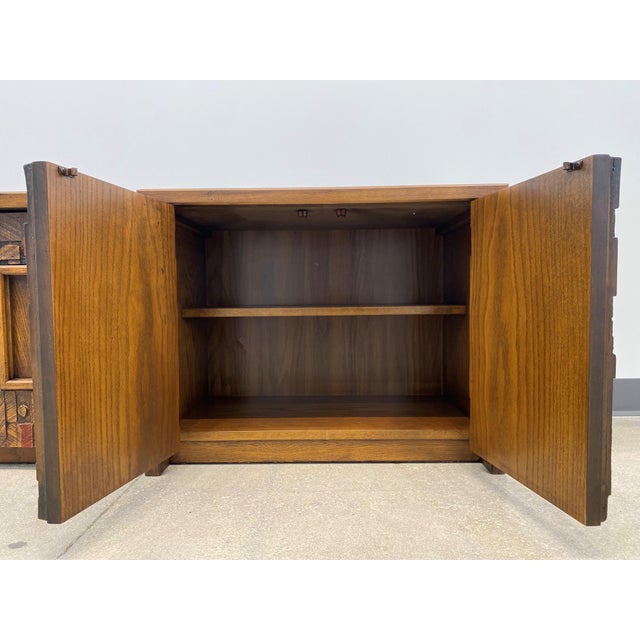 Paul Evans Style Lane Pueblo Mid Century Brutalist Nightstands, Pair For Sale - Image 16 of 17