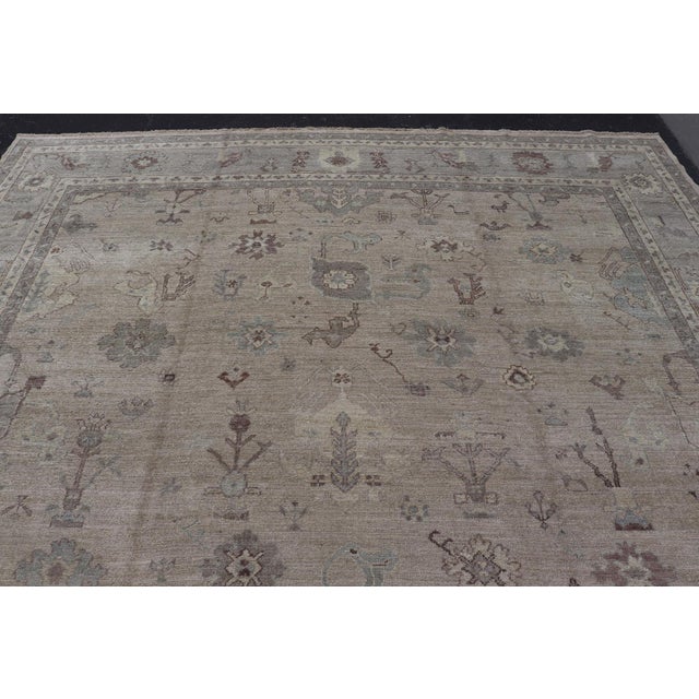 Early 21st Century Large Angora Oushak Rug by Keivan Woven Arts 12'5 X 14'6 For Sale - Image 5 of 17