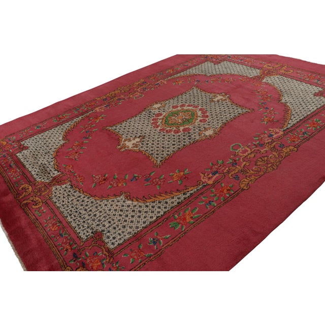 Hand-knotted in wool circa 1960-1970, a rare vintage Isparta rug from Rug & Kilim’s repertoire of mid century pieces. On...