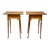 Pair River Bend LTD Federal Tiger Maple Butterfly Top Stands, Signed, 20thC For Sale - Image 4 of 13