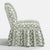 Not Yet Made - Made To Order Ashburn Ruffle Slipper Chair in Linny Ikat Sage For Sale - Image 5 of 7