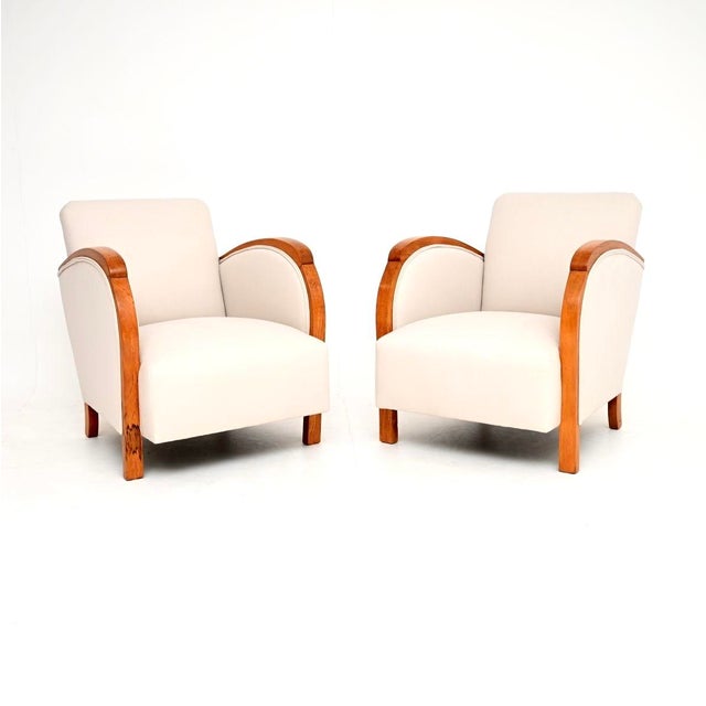 Swedish Art Deco Lounge Chairs in Walnut, 1930, Set of 2 For Sale - Image 9 of 9