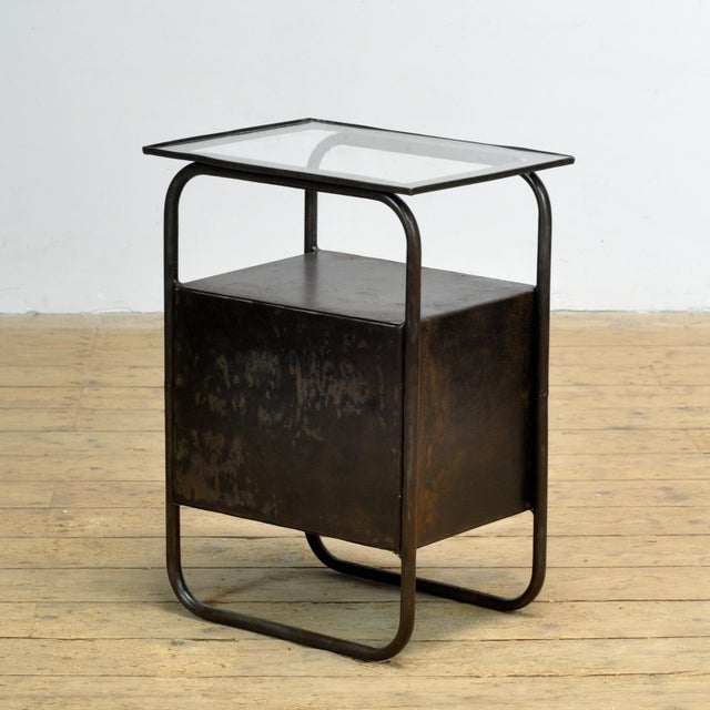 Vintage Iron Nightstand, 1920 For Sale - Image 11 of 12
