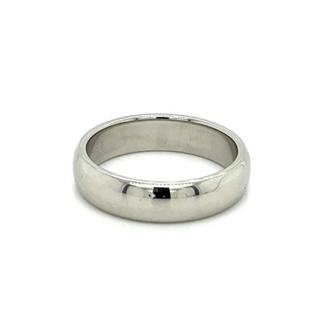 Tiffany & Co. Signed Platinum Wide Plain Wedding Band Ring 15 Grams, Estate For Sale In New York - Image 6 of 18