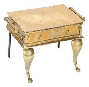 19th Century English Regency Brass Footman Stool or Side Table