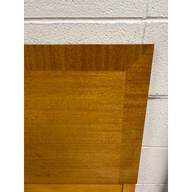 Vintage Twin Size Mid Century Modern MCM Inlaid Border Headboard For Sale - Image 4 of 10