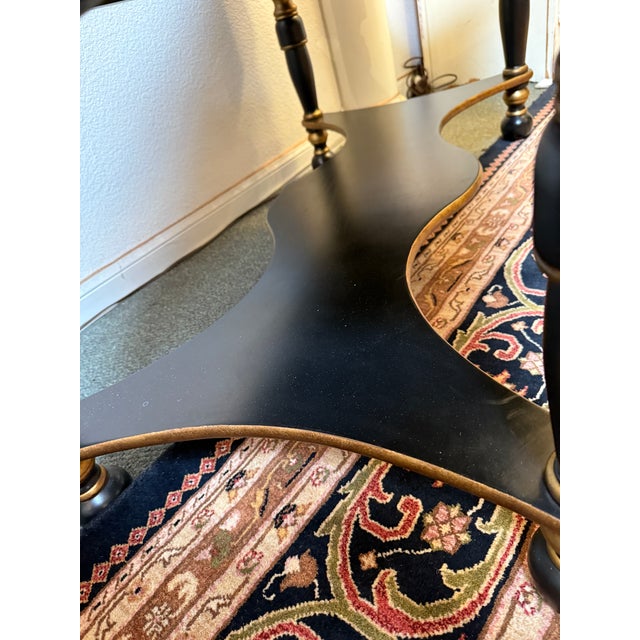 Black Chinoiserie Style Library Table For Sale - Image 8 of 12