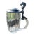 Antique German Glass & Pewter Equestrian Beer Stein With Sculpted Horse Head, Circa 1900 For Sale
