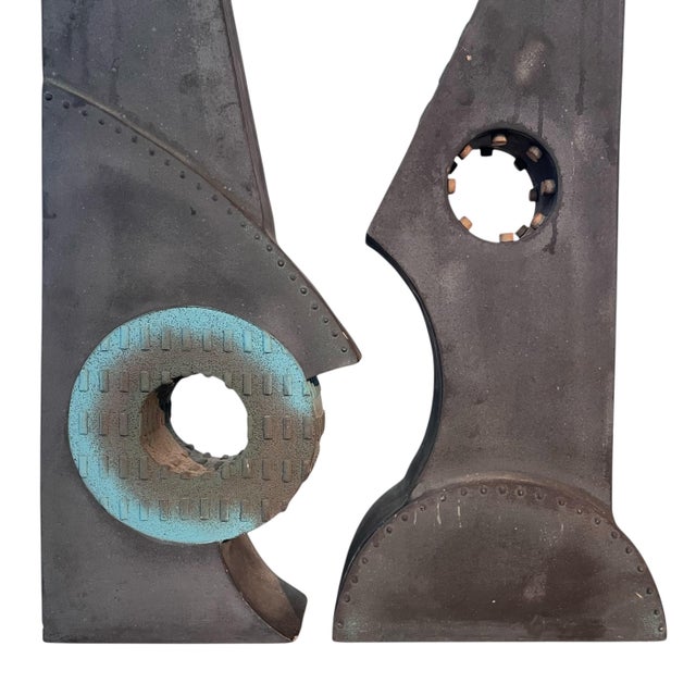 Oversized Ceramic Sculptures in the Brutalist Manner - Set of 2 For Sale - Image 4 of 8