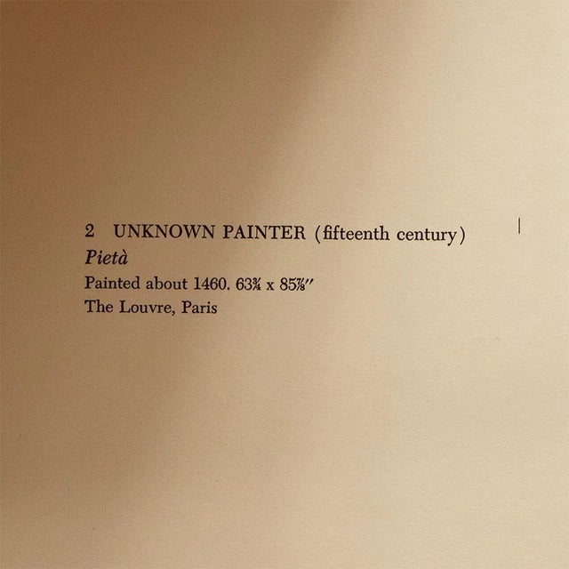 1950s 1955 After Unknown Painter "Pieta", Vintage Full-Color Print For Sale - Image 5 of 8