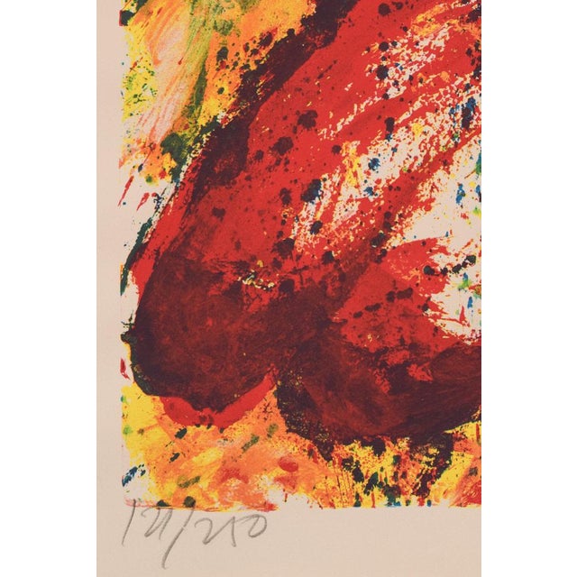 Orange Jan Cremer, Three Tulips Nr.II, 1992, Ink on Paper For Sale - Image 8 of 13