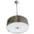 Chrome Drum Chandelier with Frosted Glass Shade For Sale