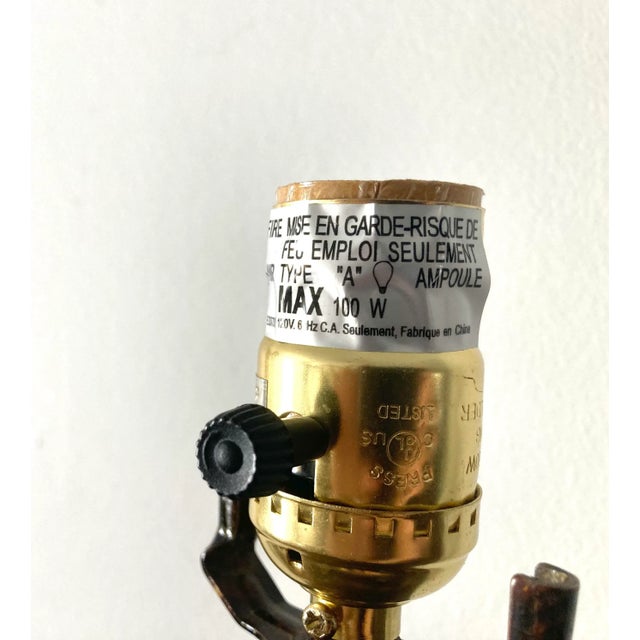 Sienna Mid 20th Century European Style Mermaid, Fish, Harlequin Patterns Lamp For Sale - Image 8 of 8