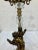 Rococo Vintage Bronze Rococo Style Candelabra on Marble Stand For Sale - Image 3 of 12