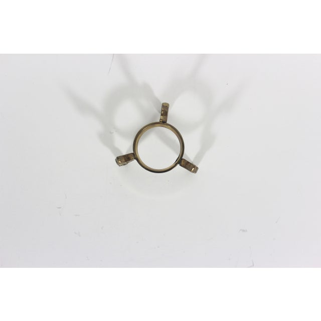 Brass Vintage Brass Egg Display Stand Base, Pedestal, Holder For Sale - Image 8 of 8