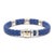 Modern Caviar Lagos .28ctw Diamond &Blue Bead Bracelet, Sterling Silver 14k Yellow Gold For Sale - Image 3 of 7