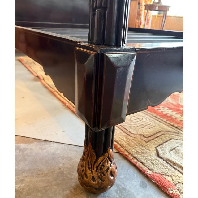 Ebony The Kempner Canopy Bed by Michael Taylor, in Tete a Negre Finish For Sale - Image 8 of 11