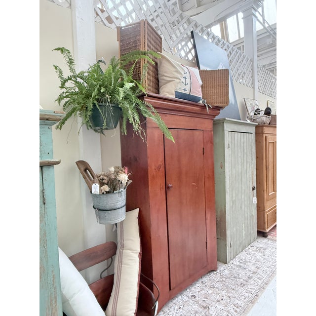 Farmhouse Antique 19th Century Pine Pantry Cabinet For Sale - Image 3 of 11