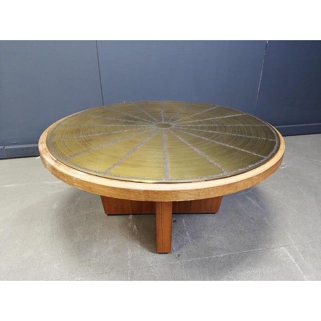 Scandinavian Etched Brass Coffee Table, 1960s For Sale - Image 10 of 12