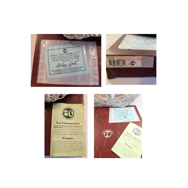 Signed Arthur Court Oval Bunny Divided Serving Tray With Original Box For Sale - Image 13 of 14