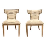 Caracole Couture Modern Uptown Dining Chairs Pair For Sale