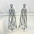 1980s Vintage French Brutalist Criss-Cross Tower Topiary Trellise Frames - A Pair For Sale - Image 6 of 9