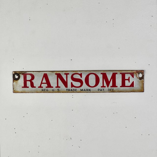We think this was a company called Ransome. That's our guess. But in all cases a lovely Mid 20th Century porcelain/enamel...