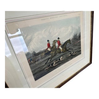 Complete Set of 6 Vintage Fores's Hunting Sketches Prints by Henry Alken Framed For Sale