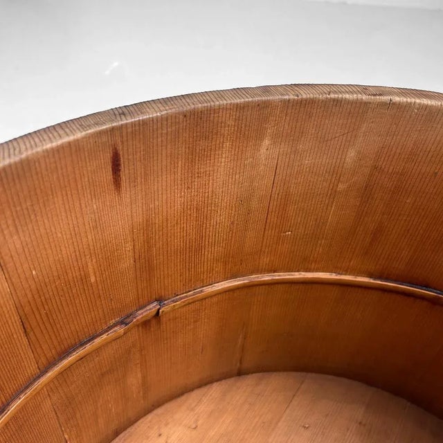 Japanese Wooden Bucket with Lid, 1940s For Sale - Image 17 of 18