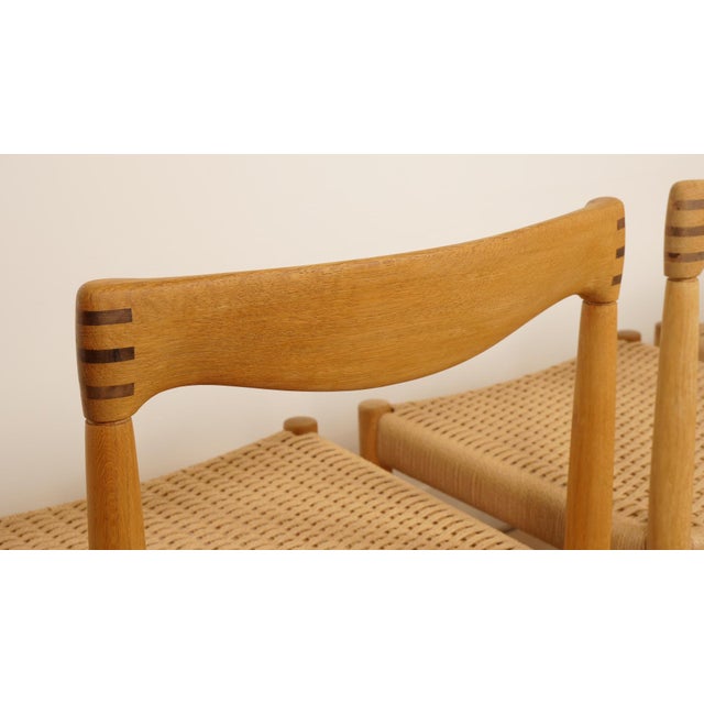 Vintage Oak Dining Chairs by H.W. Klein for Bramin, 1950s, Set of 6 For Sale - Image 12 of 16
