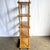 Wood Mid 20th Century Boho Chic Faux Bamboo Herringbone Bookshelf/Etagere For Sale - Image 7 of 9