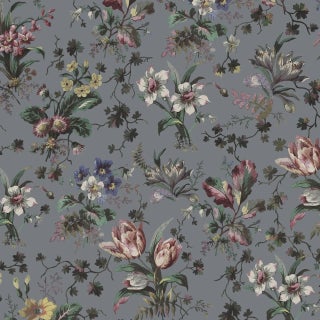 House of Hackney Tulipa Wallpaper - Pewter For Sale