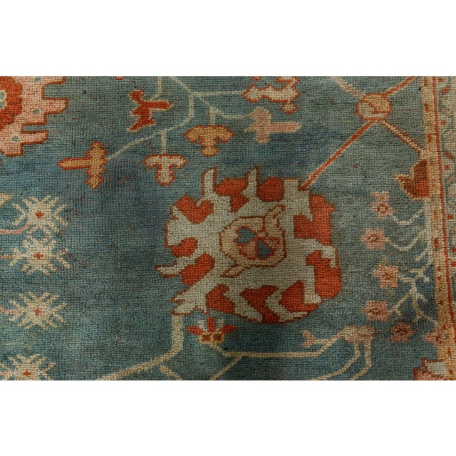 1930s Turkish Oushak Rug For Sale - Image 10 of 12