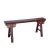 Vintage Oxblood Red Rural Village Rustic Slim Wood Seating Bench For Sale - Image 4 of 7