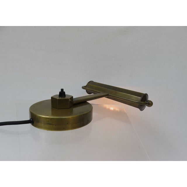 Art Deco Minimalist Piano Lamp in Patinated Brass, 1920s For Sale - Image 11 of 18