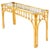 Bamboo Frame Glass Top Console Table w/ Figurative Brass Supports For Sale - Image 13 of 13