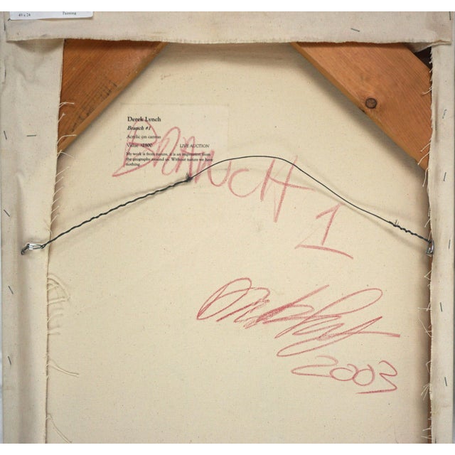 Dove Gray Minimalist Mixed Media Botanical Painting "Branch #1" by Derek Lynch For Sale - Image 8 of 8