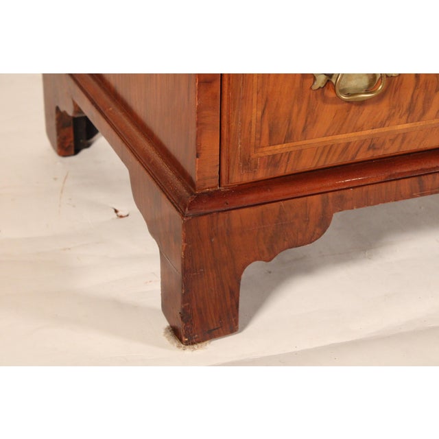 George I Style Burl Walnut Bachelor's Chest For Sale - Image 12 of 14