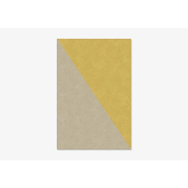 Contemporary Taupe/Mustard Shape in Rug from Marqqa For Sale - Image 3 of 3