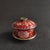 Vintage Chinese Red Cloisonné Enamel Floral "Three-Piece" Tea Bowl Set For Sale In Los Angeles - Image 6 of 6
