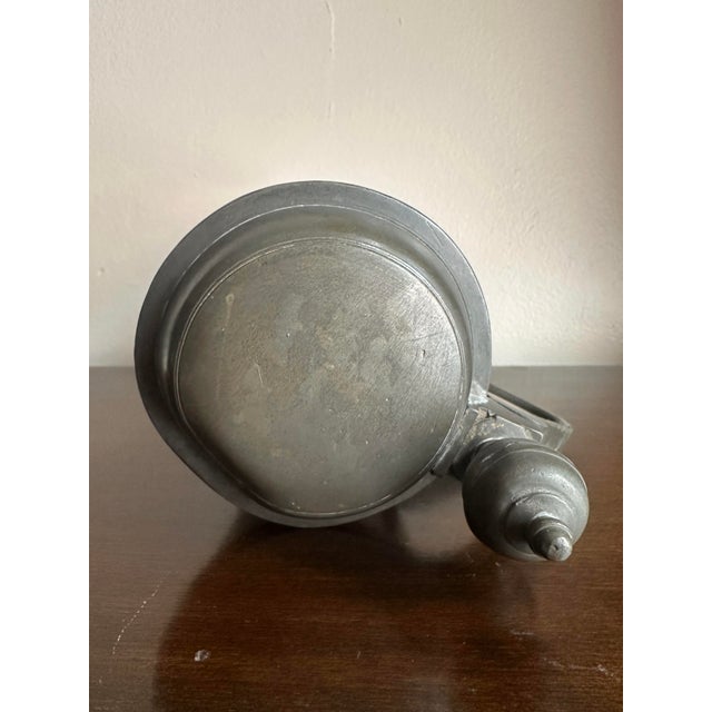Antique 18th Century German Pewter Hand Etched Lidded Beer Stein for a Tradesman Stamped 1799 For Sale - Image 11 of 12