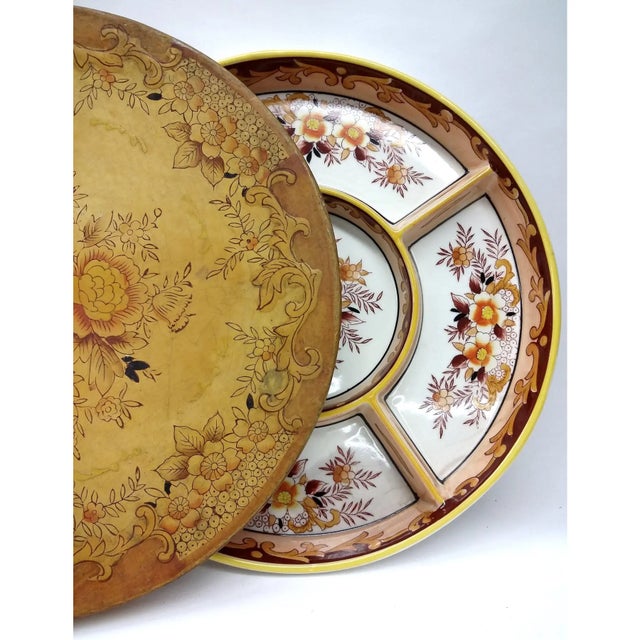 Mid-Century Modern Mid-Century Modern Divided Serving Plate With Matching Box For Sale - Image 3 of 11